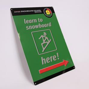 "Learn to Snowboard here" Board
